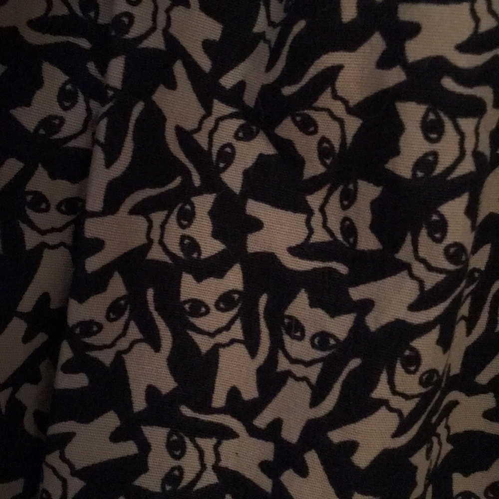 Topshop CATS navy/white cotton miniskirt, size 10